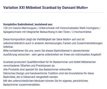 Badmöbelset Multo+ Variation XXI von Scanbad by Dansani