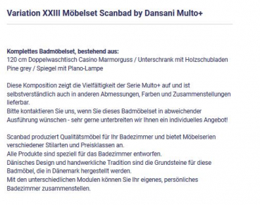 Badmöbelset Multo+ Variation XXIII von Scanbad by Dansani