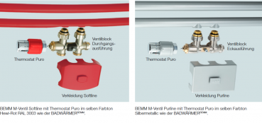 Bemm M-Ventil Purline Softline Thermostatventil 50 mm Nabenabstand