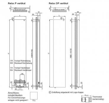 Bemm Relax P und OP Raumheizkörper plane Front Designheizkörper