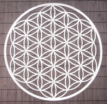 Berk Esoterik Blume des Lebens 44 cm Wandschmuck aus Edelstahl mit  Kristallen
