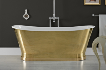 Bleu Provence Antica Ottone freistehende Badewanne aus Gusseisen und Messing, Design für Ihr Traumbad