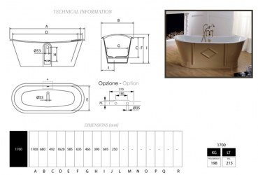 Bleu Provence Charme freistehende Badewanne aus Gusseisen mit exklusiver Außenseite, Design für Ihr Traumbad