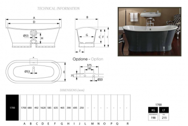 Bleu Provence Luxury freistehende Badewanne aus Gusseisen in unzähligen Varianten, Design für Ihr Traumbad