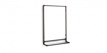 Bleu Provence Industrial Designspiegel Metall Rechteck mit Ablagefläche 90 x 65cm zur Wandmontage, Retro-Design für Ihr Traumbad
