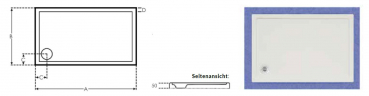 Börsting Acryl-Duschwanne Duschtasse Duschboard Jupiter mit Abdichtung und Trittschalldämmung