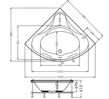 Börsting Eckwanne Eckbadewanne Paula Acryl-Wanne mit optionalem Whirlpool, modernes Design für Ihr Traumbad