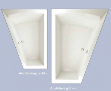 Börsting Raumsparwanne Stella 1750 Acryl-Badewanne mit optionalem Whirlpool, modernes Design für Ihr Traumbad