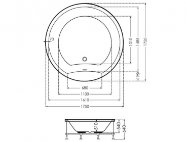 Börsting Rundwanne Manila runde Acryl-Badewanne mit optionalem Whirlpool, Luxus-Design für Ihr Traumbad