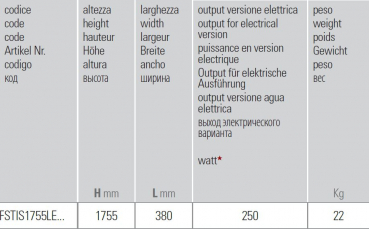 Caleido Designheizkörper Stilus single exklusiver Elektro-Standheizkörper mit LED-Beleuchtung