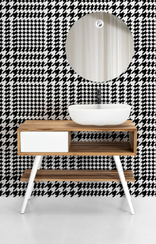 Cipi Feelgood small exklusive Kommode, Unterschrank für Waschbecken aus Teakholz und Mahagoni