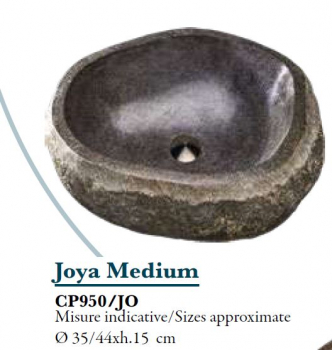 Cipi Joya Medium Aufsatzwaschbecken aus Flussstein