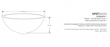 Cipi Spot Aufsatzwaschbecken aus Solid Surface