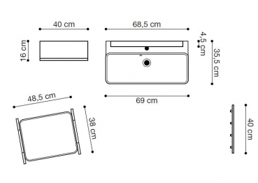 Dansani Badmöbelset Calidris Frame small, Einrichtungsbeispiel 18