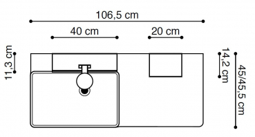 Dansani Badmöbelset Calidris Frame medium , Einrichtungsbeispiel 20