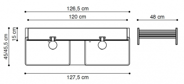 Dansani Badmöbelset Calidris Frame medium , Einrichtungsbeispiel 21