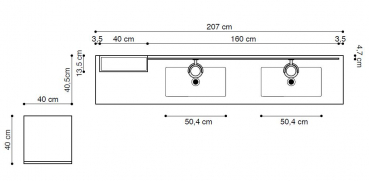 Dansani Badmöbelset Calidris Shape medium D, Einrichtungsbeispiel 4
