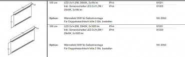 Spiegel mit integrierten Lichtfeldern von Dansani