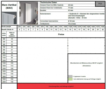 Eucotherm Mars vertikal Raumheizkörper Paneelheizkörper Designheizkörper