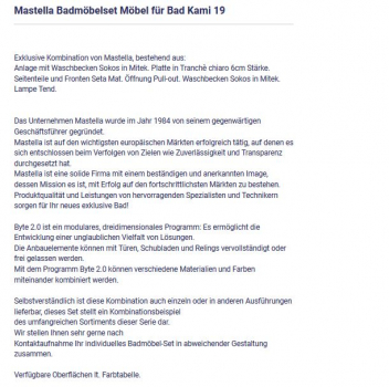 Exklusives Badmöbel-Set Kami 19 von Mastella