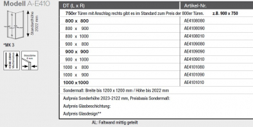 GEO maw flex A-E140/A-E410 Duschkabine Eckeinstieg mit 1 Faltwand und 1 Schwenktür Eckdusche