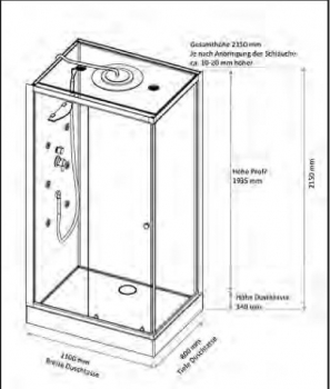 GEO maw fast Fronteinstieg Fertigdusche Komplettdusche