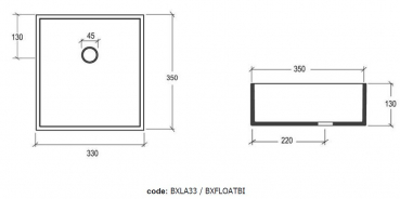 Preview: Box Aufsatz-Waschbecken 33 von GSG Ceramic Design