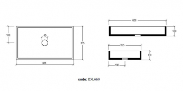Preview: Box Crystal-Tech-Waschbecken 60 von GSG Ceramic Design