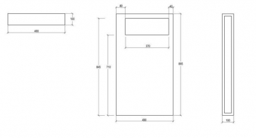 Preview: Box Standwaschbecken 60 von GSG Ceramic Design