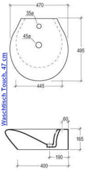 Touch Waschbecken 47 + 70 von GSG Ceramic Design