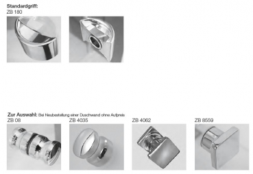 GEO maw Fit F-6770 U-Kabine Doppel-Pendeltür und 2 Seitenteile Duschkabine U-Form Aufmaß inklusive