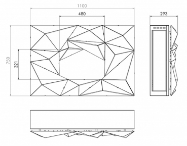 GlammFire Crystal EVOPlus Bioethanol-Kamin Wandkamin Fireplace, tanzende Flammen für Ihren Wohnraum