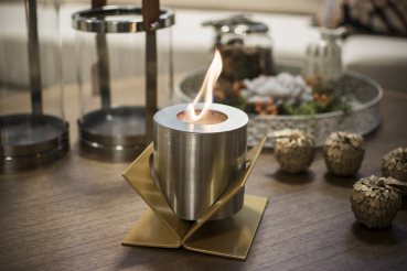 GlammFire Kivo Tabletop Bioethanol-Flamme Tischkamin Designfeuer für Tisch und Wohnung