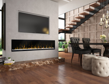 GlammFire Altia LED Fire Technology, elektrisches exklusives Feuer Designkamin für Ihre Wohnräume