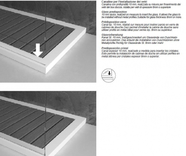 Moma Design Duschboard Shower List Duschwanne Wunschmaß Sonderanfertigung White Stonage Weiß matt