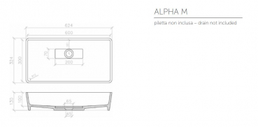 Graziano radiators Waschbecken Alpha M aus Acrylstein, italienisches Design für Ihr Traumbad