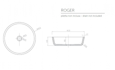 Graziano radiators Waschbecken Roger aus Acrylstein, italienisches Design für Ihr Traumbad