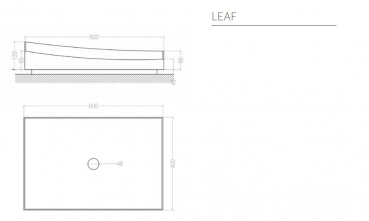 Graziano radiators Waschbecken Leaf aus rostfreiem Edelstahl, italienisches Design für Ihr Traumbad