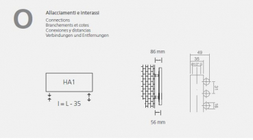 Graziano radiators City O Badheizkörper Handtuchheizkörper italienischer Designheizkörper, exklusives Design für Ihr Traumbad