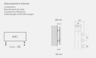 Graziano radiators Twice O Badheizkörper Handtuchheizkörper italienischer Designheizkörper, exklusives Design für Ihr Traumbad