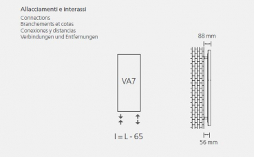 Graziano radiators Heizkörper italienischer Designheizkörper Sugar V, exklusives Design für Ihren Wohn(t)raum