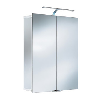 HSK ALU-Spiegelschrank ASP 300 LED Aluminium mit Doppelspiegeltüren 600 x 750