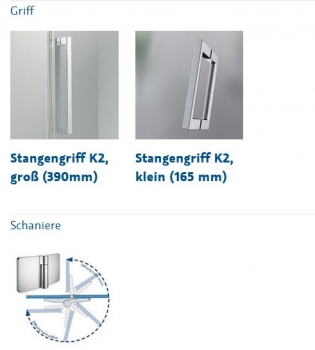 HSK Aperto Pur Pendeltür Drehtür mit Seitenteil Eckdusche Duschkabine inkl. Aufmaß