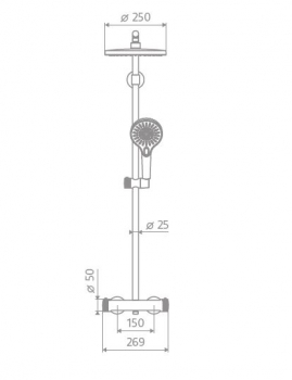 HSK AquaXPro 100 Thermostat Duschset Shower-Set Dusche