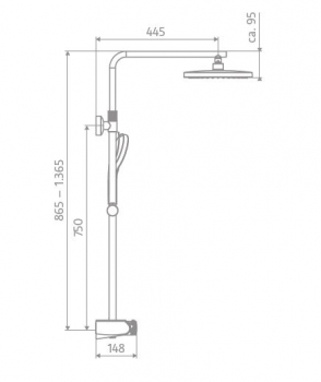 HSK AquaXPro 200 Thermostat Duschset Shower-Set Dusche