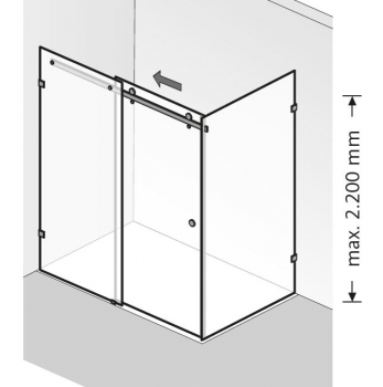 HSK Atelier Plan Pur Schiebetür mit Seitenteil Duschkabine inkl. Aufmaß