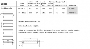 HSK Designheizkörper Lavida Handtuchheizkörper Badheizkörper mit Aussparungen für Handtücher