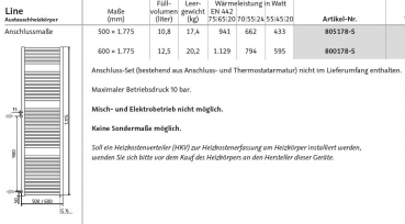 HSK Designheizkörper Line Austauschheizkörper Handtuchheizkörper Badheizkörper mit Aussparungen für Handtücher