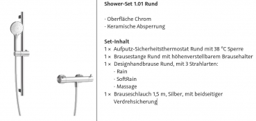 HSK Duschgarnitur, Duschset Shower-Set 1.01