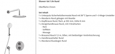 HSK Duschgarnitur, Duschset Shower-Set 1.04